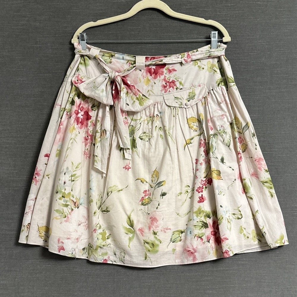 Floral Skater Skirt - Pink and Green